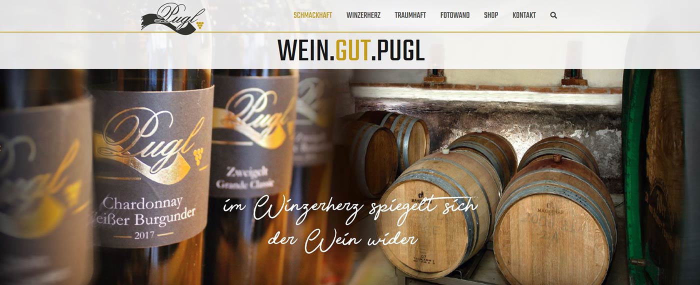 Es werden feinste Weine von Familie Pugl präsentiert. 